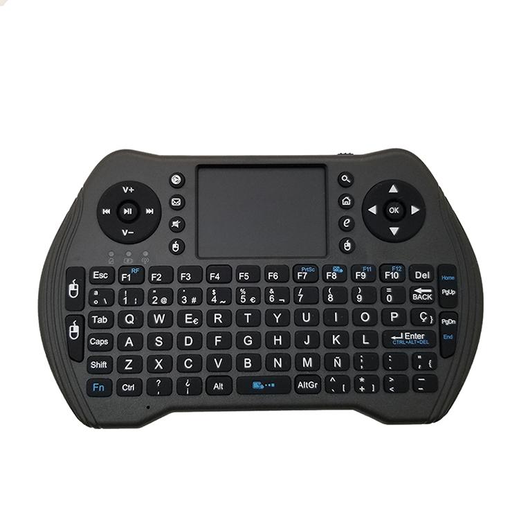 Изображение товара: MT10 испанская 2,4G мини беспроводная клавиатура с сенсорной панелью, воздушная Поддержка мыши, Android, для работы дома, офиса, деловой поездки, ноутбука # T8