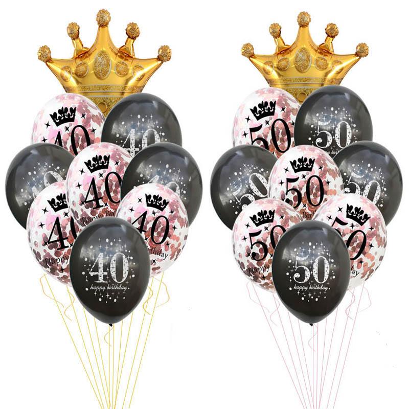 Изображение товара: Воздушные шары на день рождения, 30, 40, 50, 60 лет, украшение для 30-го дня рождения, воздушный шар 