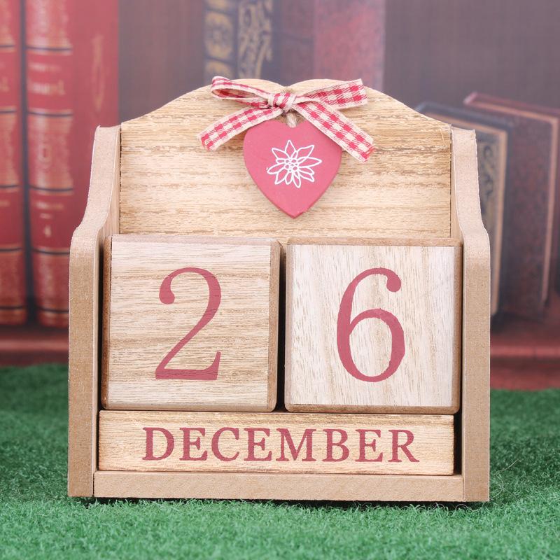 Изображение товара: 1 шт. декоративный деревянный календарь Настольный календарь для офиса Europ