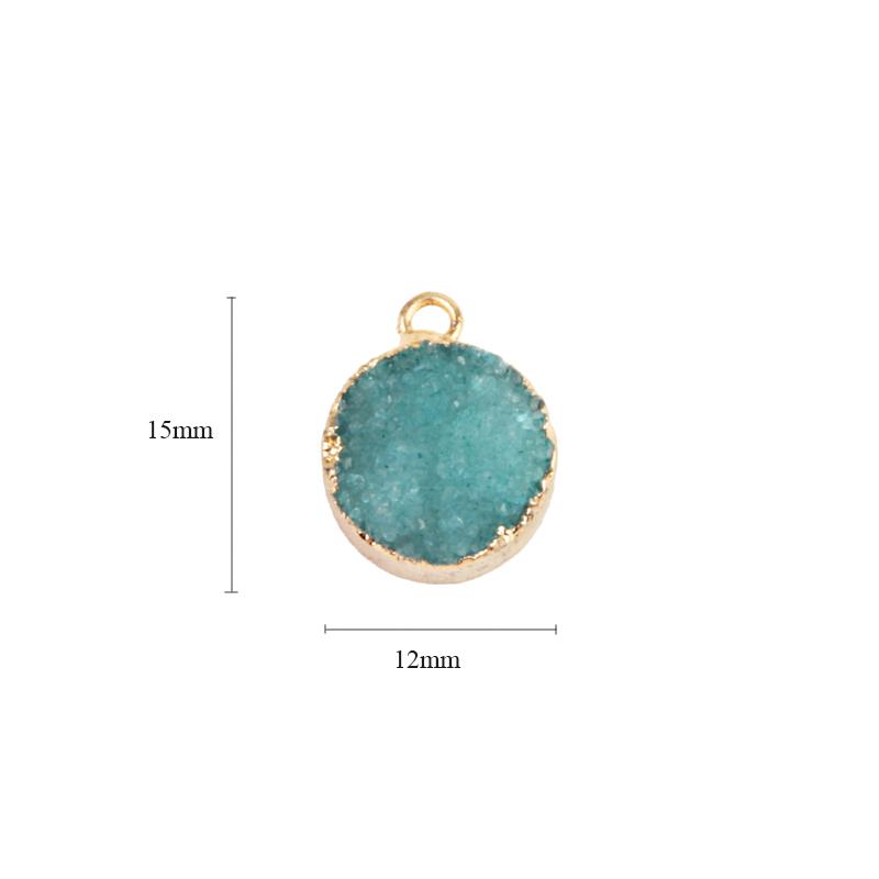 Изображение товара: Beadsland мини размер c одним отверстием круглый форма разноцветный натуральный камень кулон для DIY ожерелье серьги женщина девушка подарок 40370