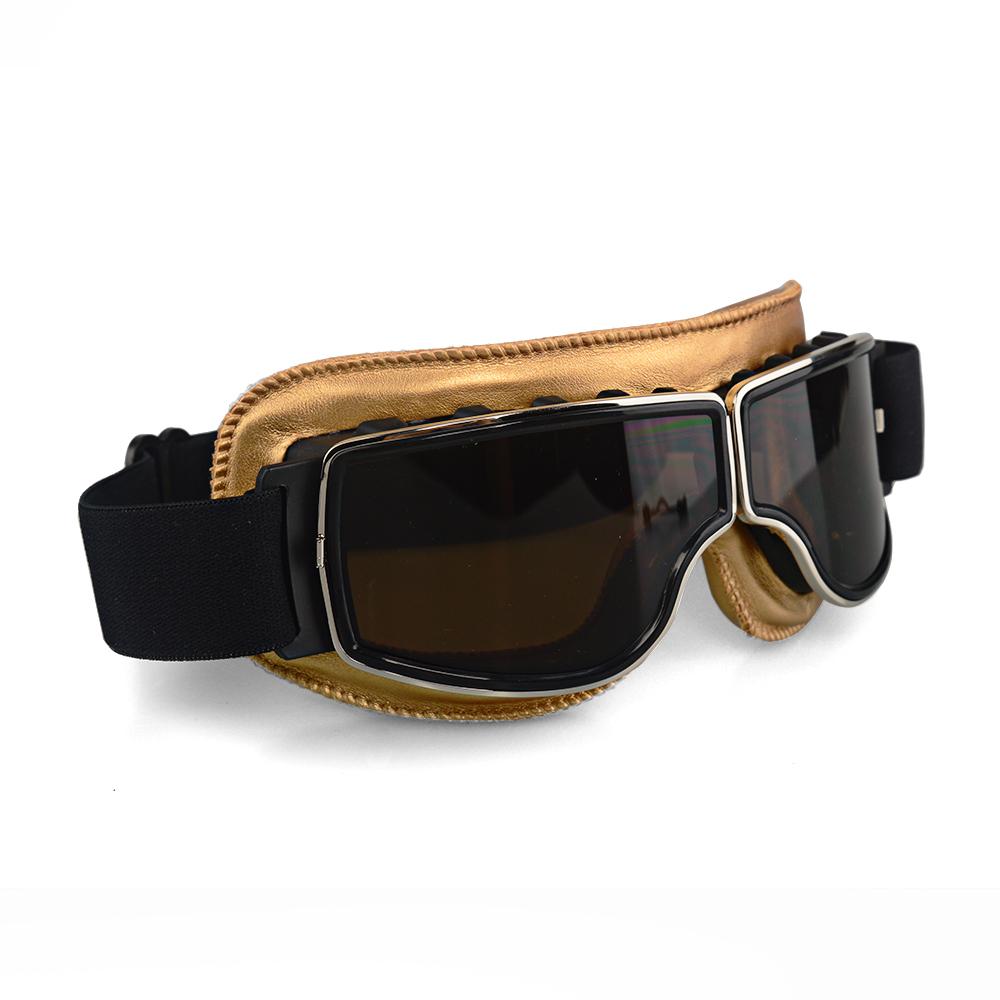 Изображение товара: Универсальные винтажные мотоциклетные очки Пилот Мотоцикл Скутер байкерские очки шлем складные очки для Harley