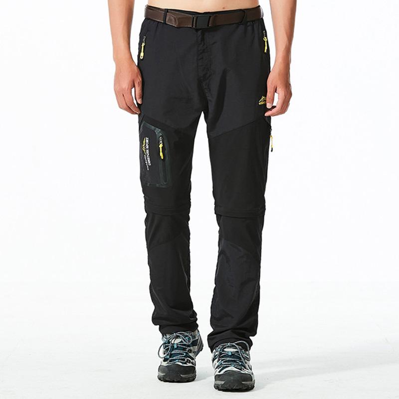 Изображение товара: Уличные походные брюки, осенние мужские брюки для альпинизма, съемные мужские брюки для треккинга, брюки для горного туризма и походов