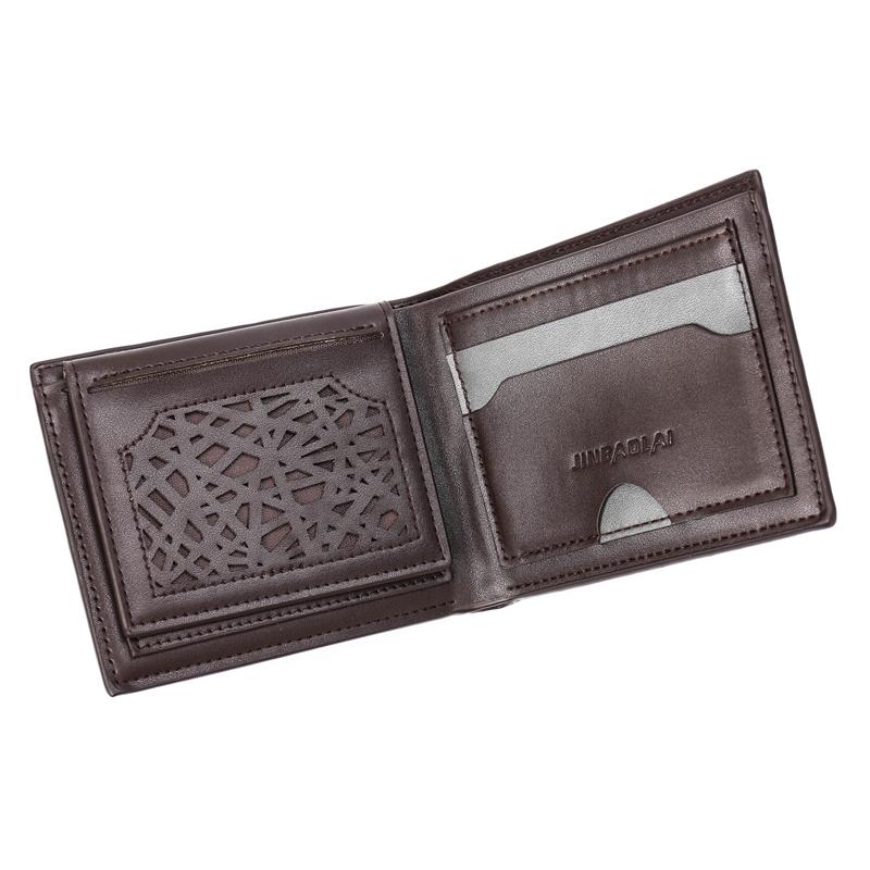 Изображение товара: Модный мужской короткий тисненый бумажник JINBAOLAI, кошелек с несколькими картами, бумажник, портмоне