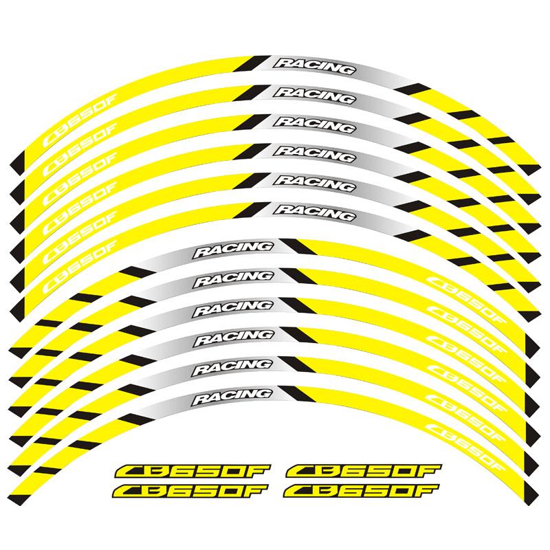 Изображение товара: Новинка, высококачественные наклейки на переднее и заднее колесо мотоцикла, наклейки на внешний обод, светоотражающие наклейки для Honda CB650F cb650f