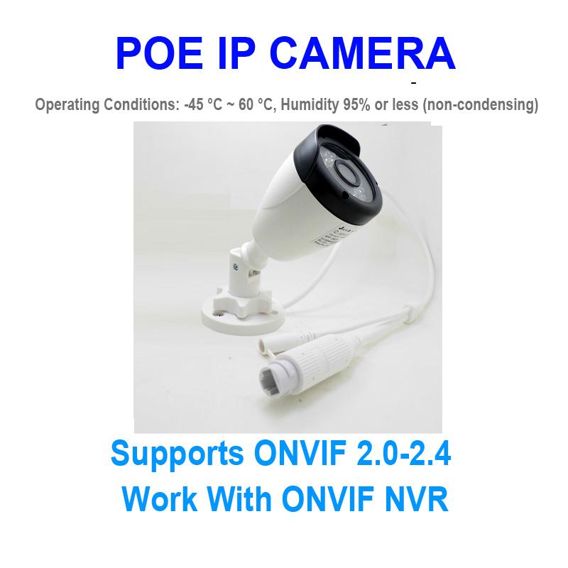 Изображение товара: Камера видеонаблюдения, 1080P, Poe, Ip, аудио, Cctv, цилиндрическая, IPCam, инфракрасная, для помещения, дома, на улице, водонепроницаемая, s H.265