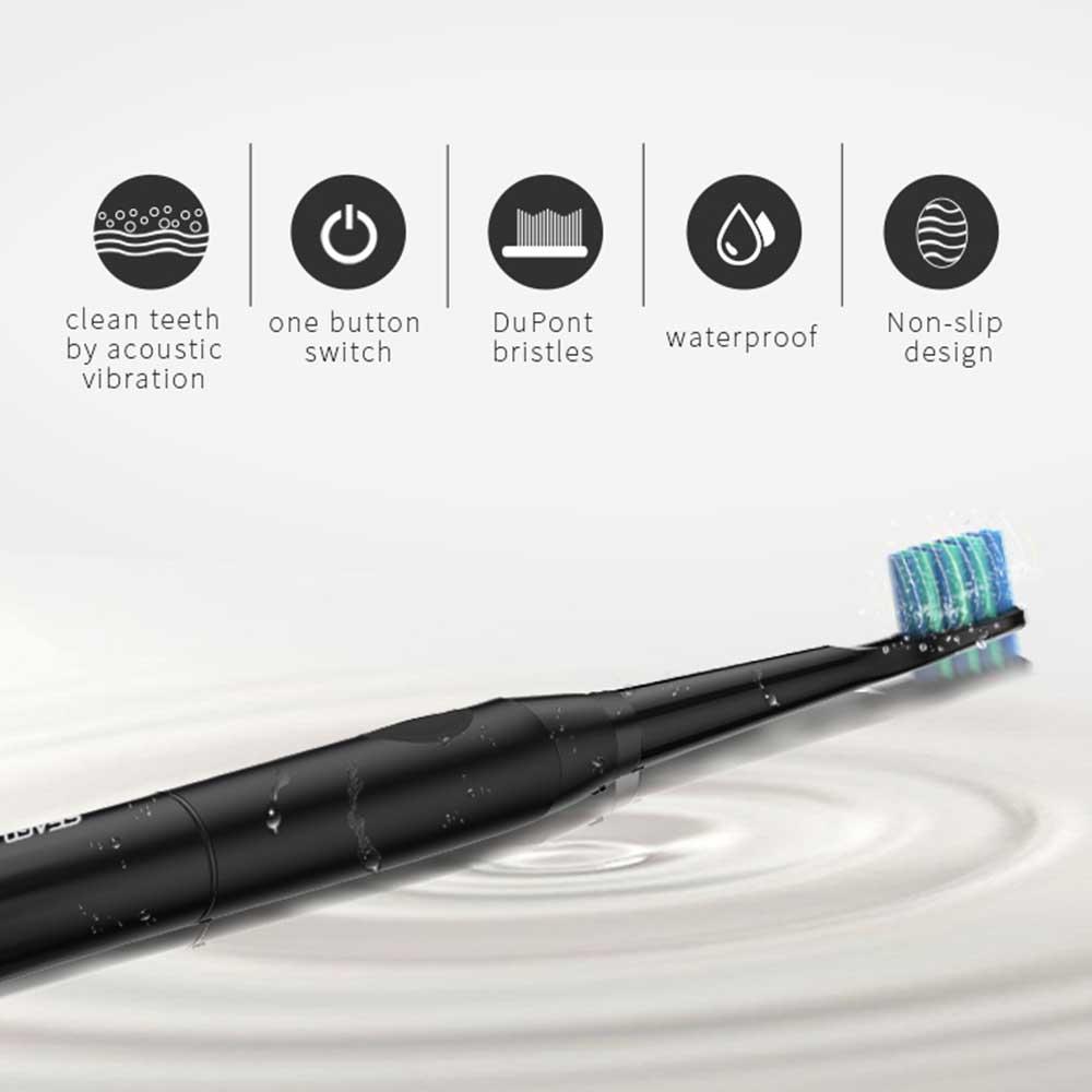 Изображение товара: Электрическая зубная щетка с 1 сменными насадками для щеток, звуковая Глубокая чистка кистей в комплекте с мягкой щетиной SG503