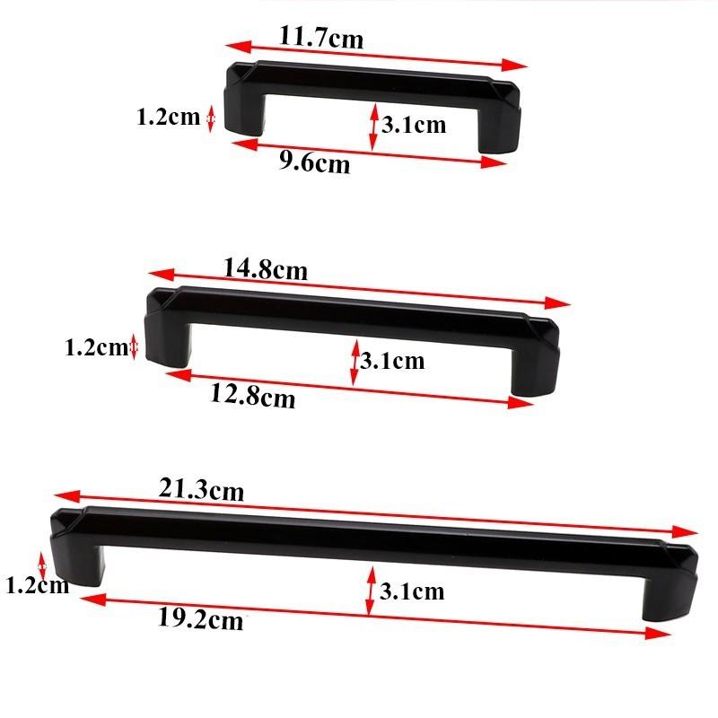 Изображение товара: Алюминий сплав черный цвет, для шкафов ручки Американский Стиль для двери кухонного шкафа ручки для выдвижных ящиков модная мебель металлическая ручка