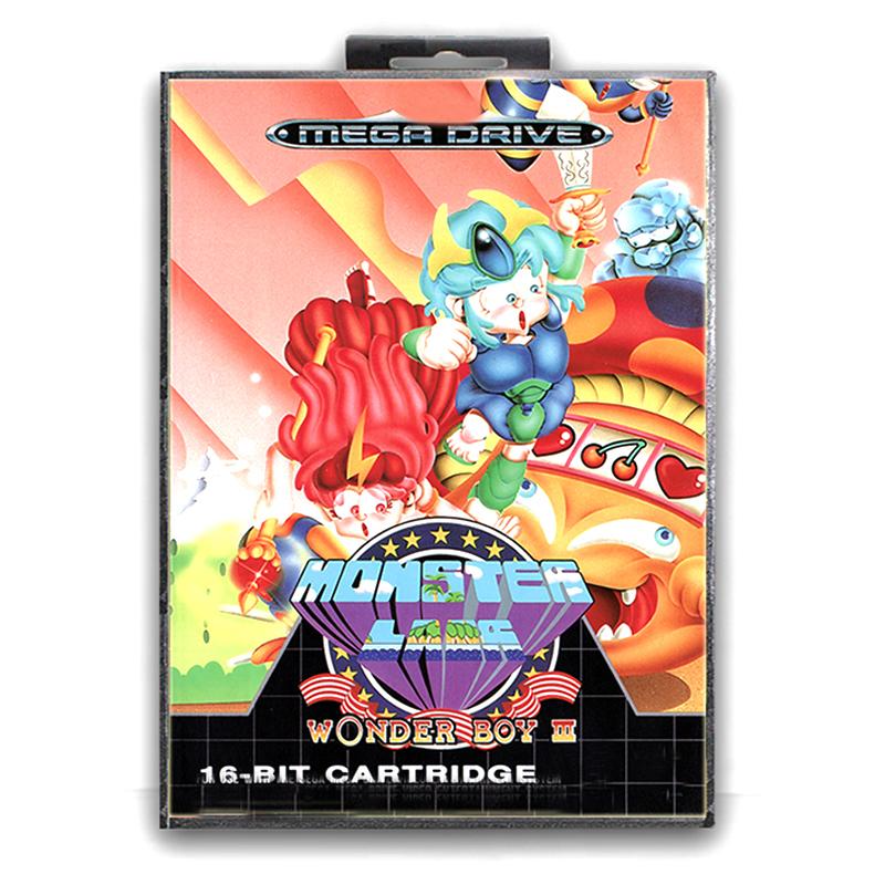 Изображение товара: Игровая карта Wonder Boy III с коробкой для 16-битной Sega MD для Mega Drive для видеоконсоли Genesis