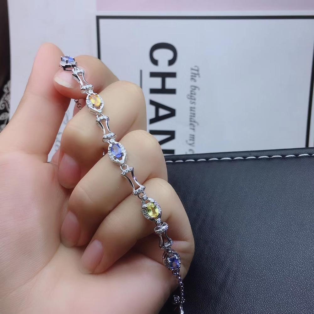 Изображение товара: Женский браслет из серебра 925 пробы с драгоценными камнями
