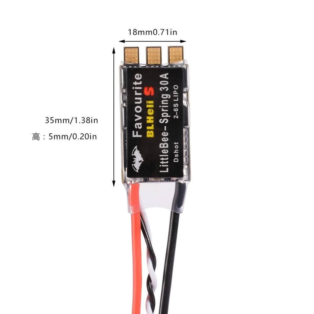 Изображение товара: Оригинальный FVT LITTLEBEE BLlheli-s SPRING 30A ESC 2-6S поддерживает Мультикоптер Mulitshot DSHOT Oneshot42 OneShot125, 1/ 2/ 4 / 8 шт.