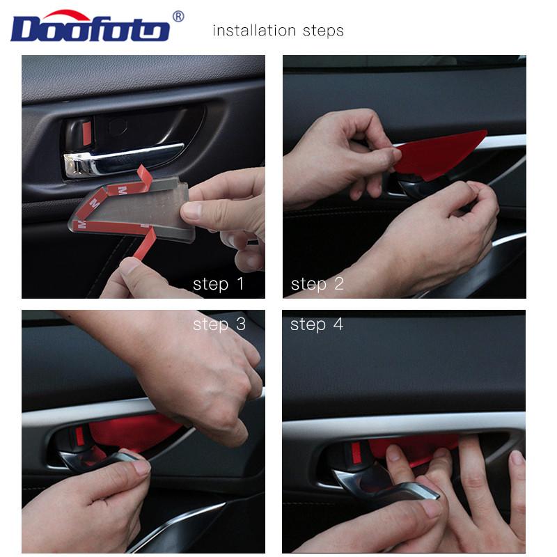 Изображение товара: Doofoto 4x Автомобильная дверная ручка Чаша Защитная Наклейка для Subaru Forester Outback Legacy XV BRZ WRX Forester Xv Impreza STI