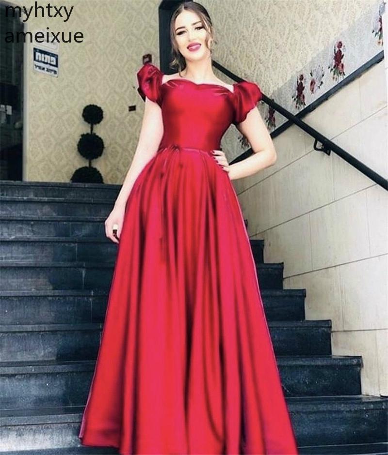 Изображение товара: Red Sexy Cheap Plus Size Evening Gown Dresses For Women Sweetheart Short Sleeves A-line Floor Length Lace Up Back Robe De Soiree