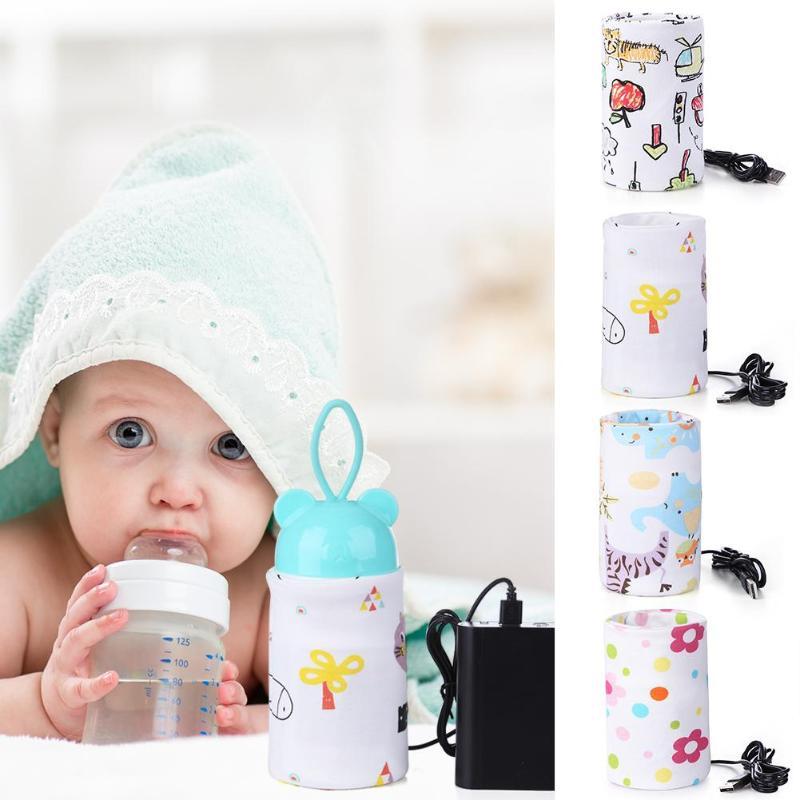 Изображение товара: USB зарядка бутылочка для новорожденных грелка портативная наружная бутылочка для кормления грудным молоком Подогреваемая крышка изолированная сумка для ухода за ребенком