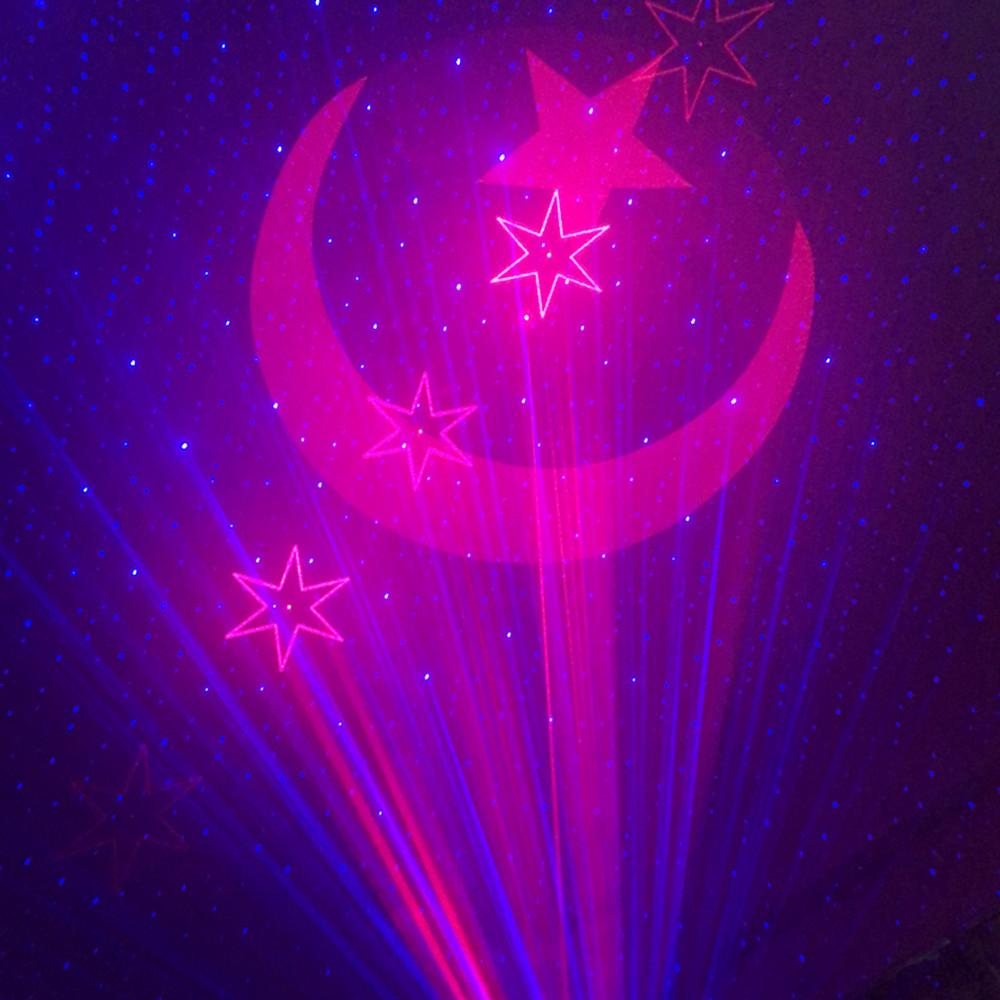 Изображение товара: NIGHTJAR 500mw лазерный свет красный синий цвет лазерные Звезды Луны Gobo свет для сценического освещения DJ Вечерние