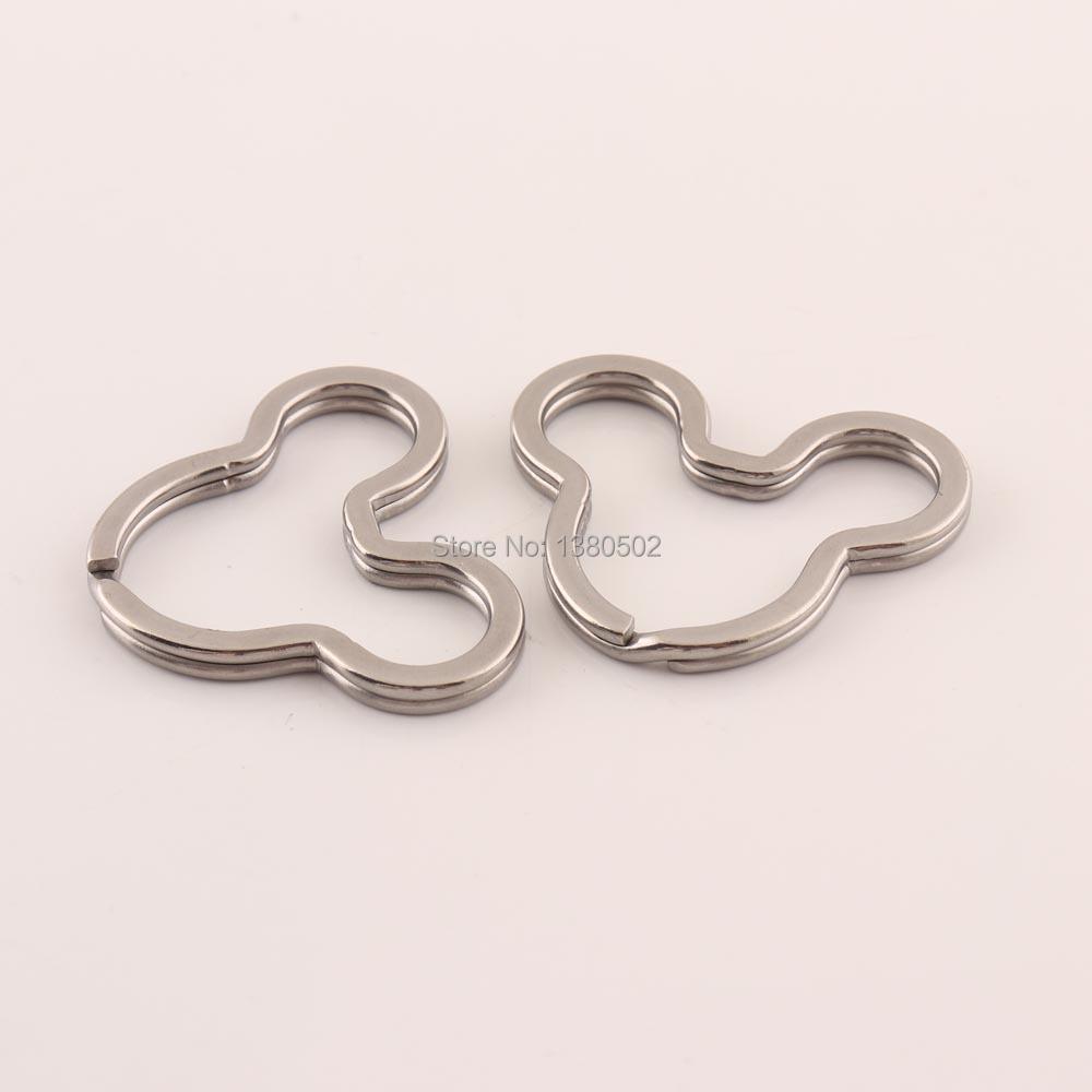 Изображение товара: Брелок для ключей с уникальным дизайном, 5 шт./лот, кольцо из нержавеющей стали с разрезом для сумки, металлическое ремесло «сделай сам»