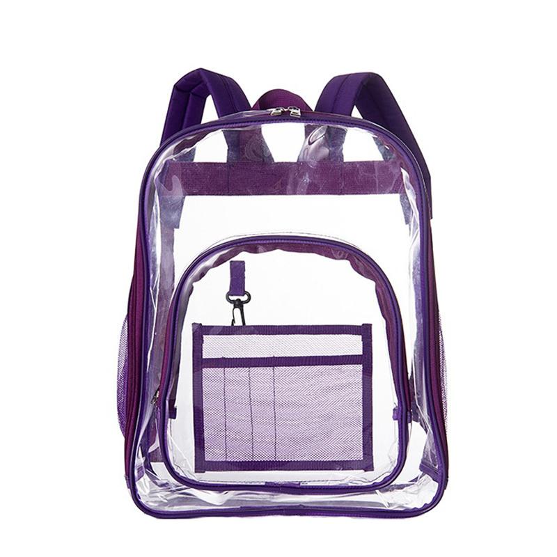 Изображение товара: 3 шт./лот женский прозрачный рюкзак из ПВХ для девочек и студентов, прозрачный рюкзак для книг, рюкзак, повседневный рюкзак, рюкзак