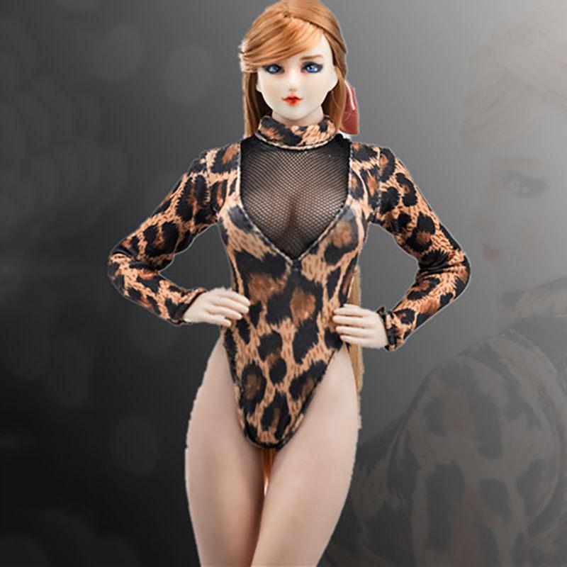 Изображение товара: 3 цвета, масштаб 1/6, женское сексуальное пляжное бикини, модные черные колготки с леопардовым принтом, женские Комбинезоны для 12-дюймовых экшн-фигурок, кукла, игрушка