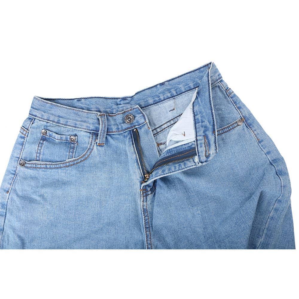 Изображение товара: Женские джинсовые шорты, светло-голубые уличные пикантные шорты с высокой талией и карманом, лето-весна-осень, джинсовые шорты в винтажном стиле