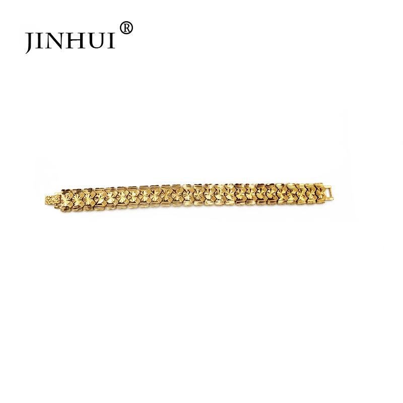 Изображение товара: Jin Hui Модный Новый Африканский Эфиопский золотой цвет мужской браслет для женщин украшение для вечерние роскошные подарки для друзей Дубайский браслет ювелирные изделия