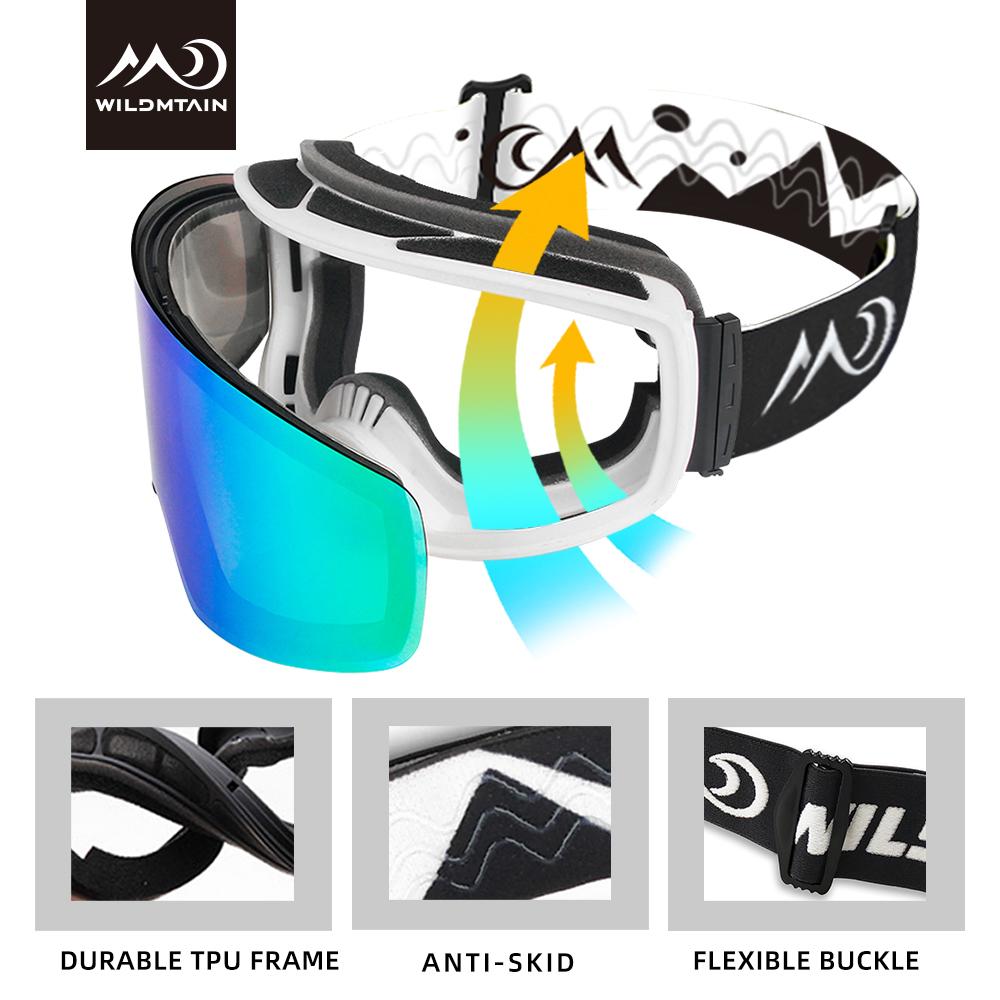 Изображение товара: WILDMTAIN Горнолыжные Очки с коробкой,  Антизапотевающим внутренним покрытием, 100% защита от ультрафиолета-тумана OTG поверх очков очки для катания на лыжах и сноуборде для мужчин и женщинезащитные
