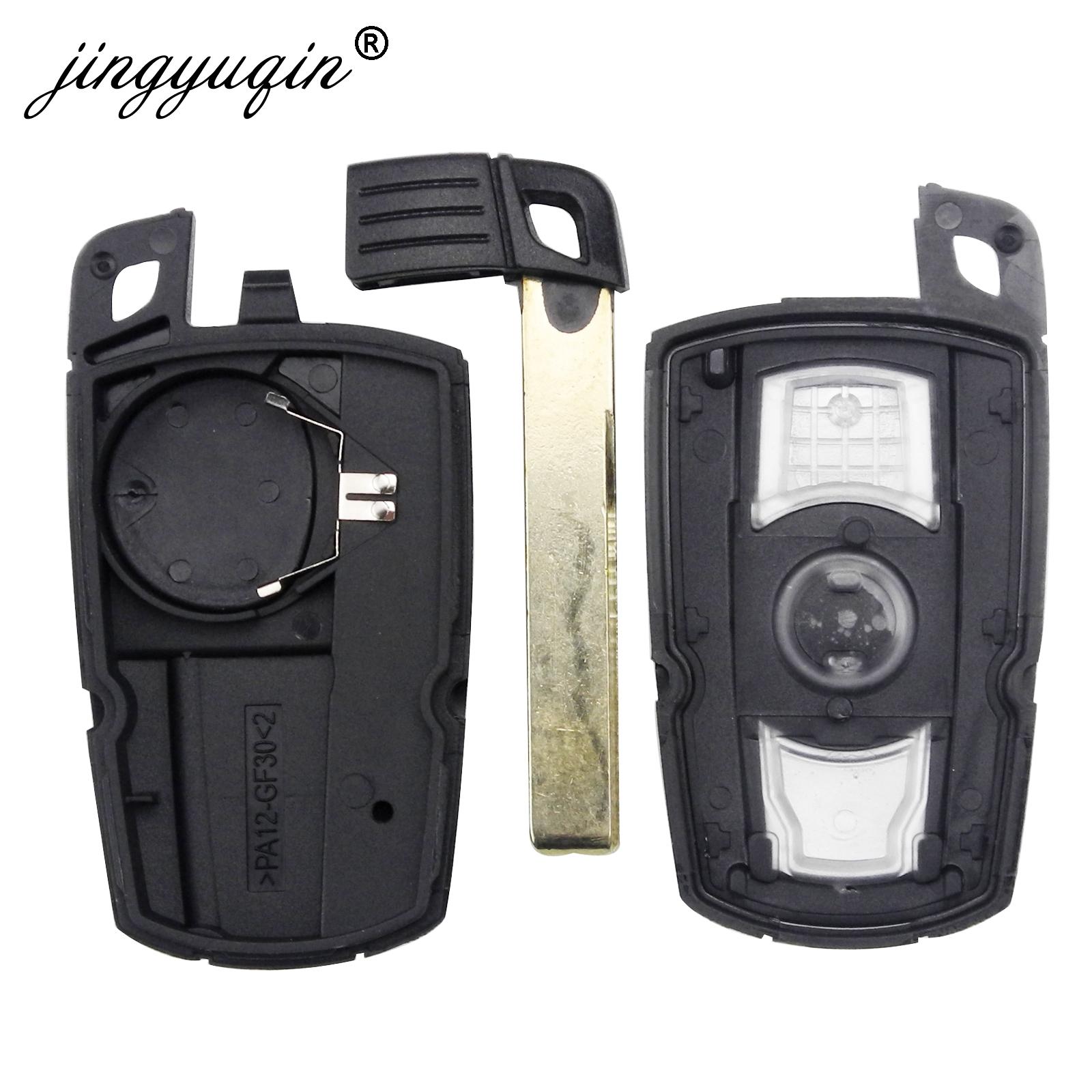 Изображение товара: Jingyuqin 3/4 кнопка дистанционного смарт-ключа чехол Корпус для BMW 1 3 5 6 7 F серии E90 E91 E92 E60 E61 X1 X3 X4 X5 X6 чехол для ключей