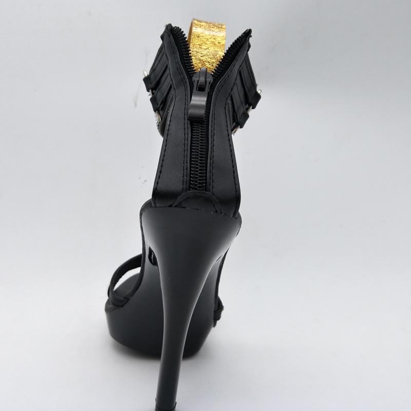 Изображение товара: Новинка, женские сандалии LAIJIANJINXIA, обувь на высоком каблуке 13 см, летние сандалии, женская обувь на платформе с пряжкой и ремешками, Женская Праздничная обувь