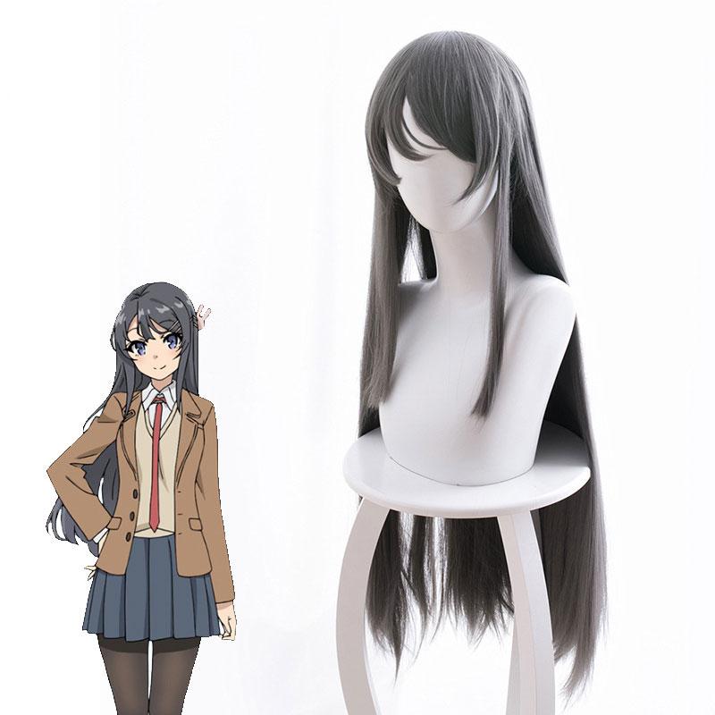 Изображение товара: Sakurajima Mai серый длинный парик косплей костюм Seishun Buta Yarou wa Bunny Girl Senpai no Yume wo Minai термостойкие волосы