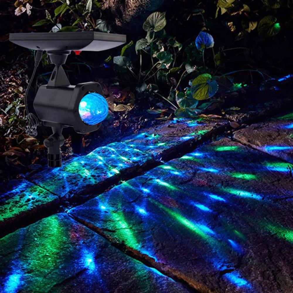 Изображение товара: Солнечная приведенная в действие вращающийся кристалл магический шар Светодиодные сценические лампы USB зарядка вечерние светильник уличный светодиодный светильник садовый диско лазерный проектор светильник
