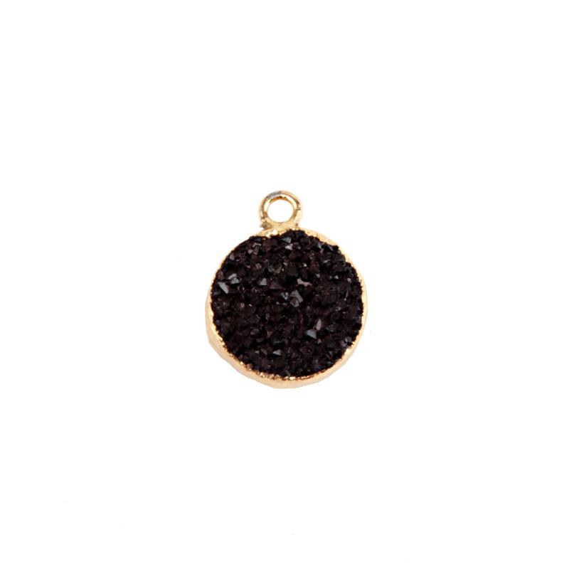 Изображение товара: Beadsland мини размер c одним отверстием круглый форма разноцветный натуральный камень кулон для DIY ожерелье серьги женщина девушка подарок 40370