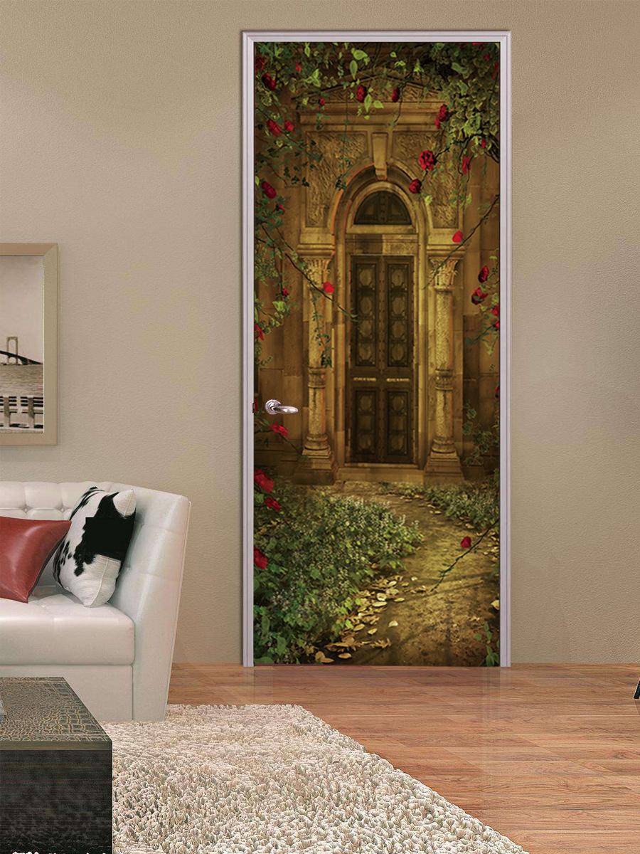 Изображение товара: 2 шт./компл. 3D замок дверь стикер украшения стены стикер s DIY фреска спальня домашний декор плакат ПВХ обои