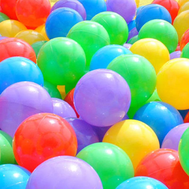 Изображение товара: 100 шт. разноцветные забавные мячи, мягкие пластиковые океанские мячи, детские игрушки, детские игрушки для плавания, новые