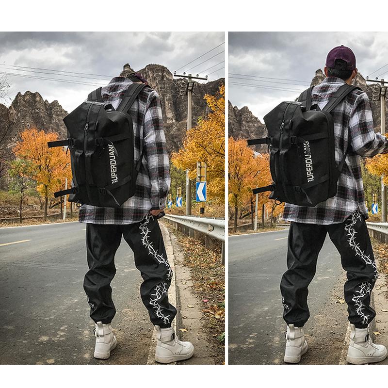 Изображение товара: Многофункциональный рюкзак унисекс, мужской, большой емкости, для путешествий, на молнии, Повседневный, регулируемый, портативный, для путешествий, через плечо
