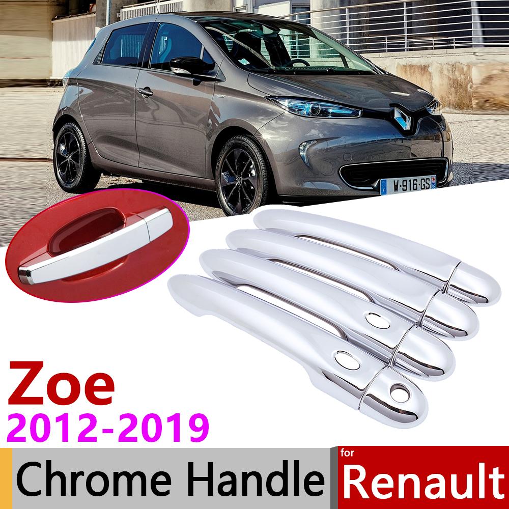 Изображение товара: Для Renault Zoe Z.E 2012 ~ 2019, хромированная крышка внешней дверной ручки, автомобильные аксессуары, наклейки, отделка 2013 2014 2015 2016 2017