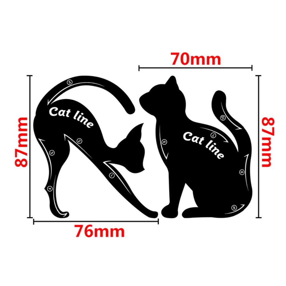 Изображение товара: 2 шт./компл. новая линия кошачий глаз Макияж подводка для глаз трафареты шаблоны инструменты для макияжа Наборы для трафаретов для глаз