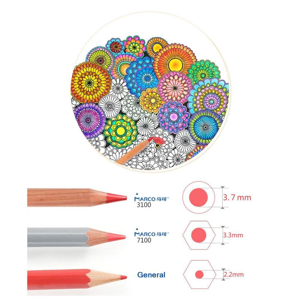 Изображение товара: Марко Ренуар цветные карандаши 12/24/36/48/72/100/120 цветов масляный цветной карандаш набор для детей цветные карандаши товары для рукоделия Andstal
