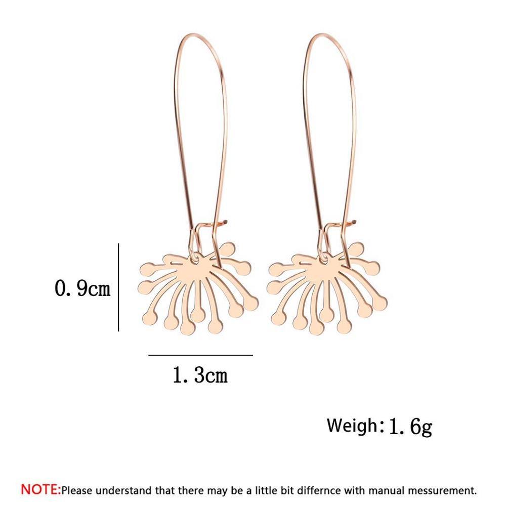 Изображение товара: Todorova геометрические висячие серьги Одуванчик цветок серьги для женщин Свадебные ювелирные изделия Аксессуары для ушей