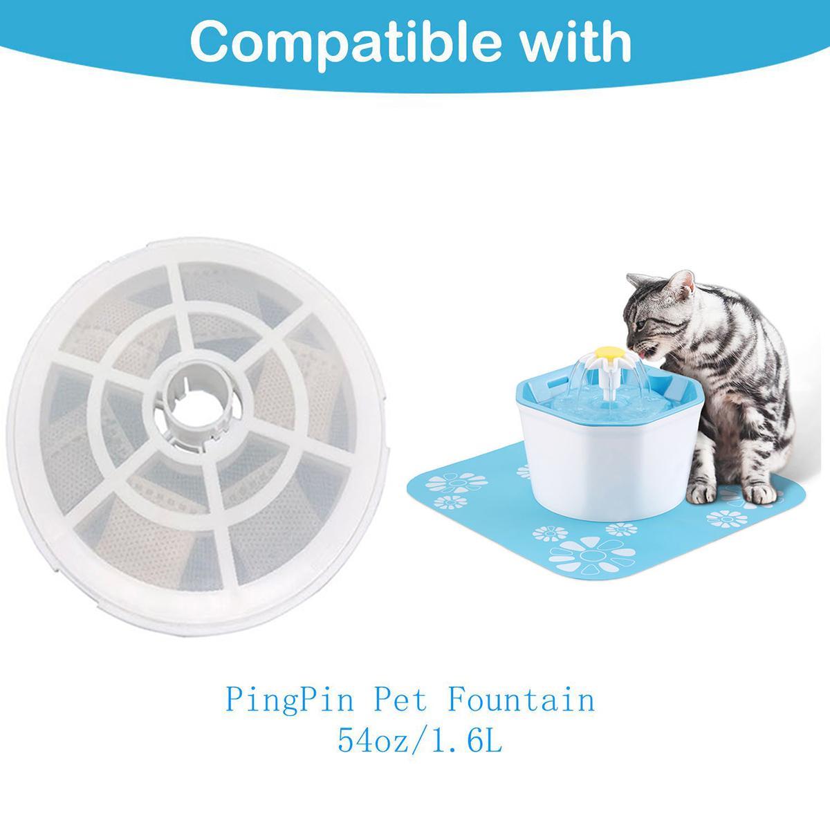 Изображение товара: 5 шт./компл. сменные фильтры с активированным углем для домашних животных фонтан для воды 3,9 дюйма для кошек собак домашних животных