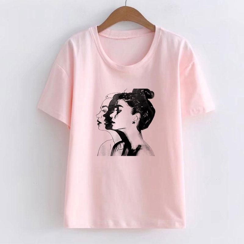 Изображение товара: Женская футболка с коротким рукавом, круглым вырезом и принтом, из спандекса