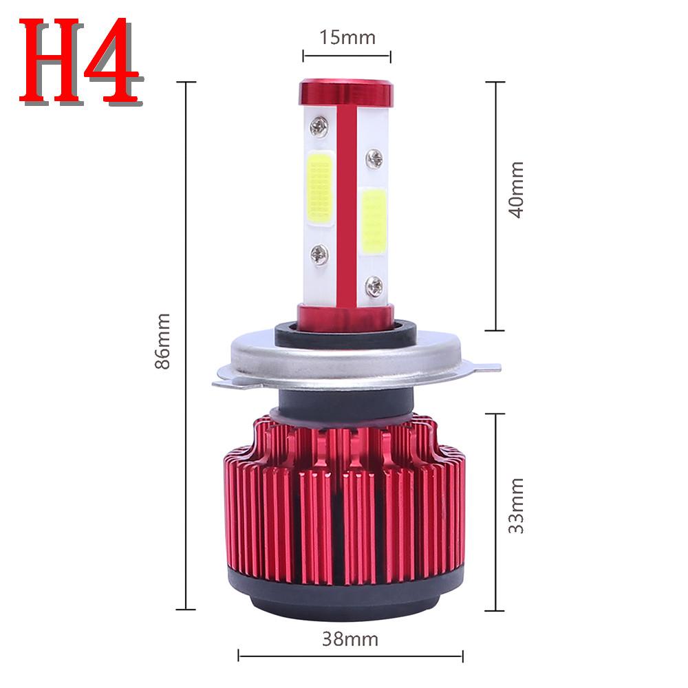 Изображение товара: 2 шт./компл. автомобиля светодиодный лампы для передних фар H13 H4 H7 H11 9012 5202 9004 9005 9006 9007 50 Вт 8000LM 6500K COB 4 стороны света фар автомобиля