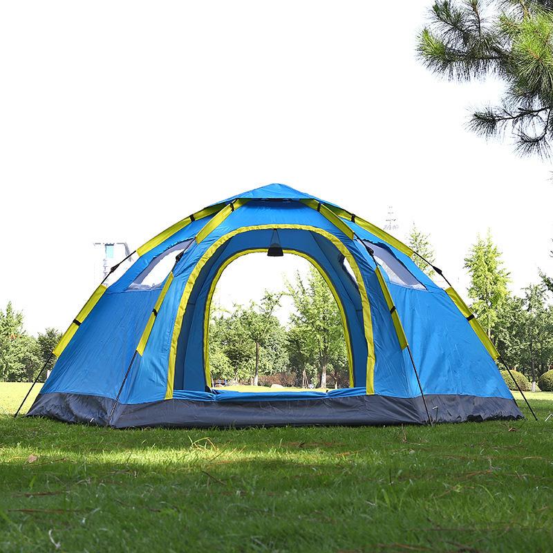 Изображение товара: Автоматическая палатка для кемпинга на 3-5 человек, 240*240*145 см, водонепроницаемая, солнцезащитная, с защитой от УФ лучей