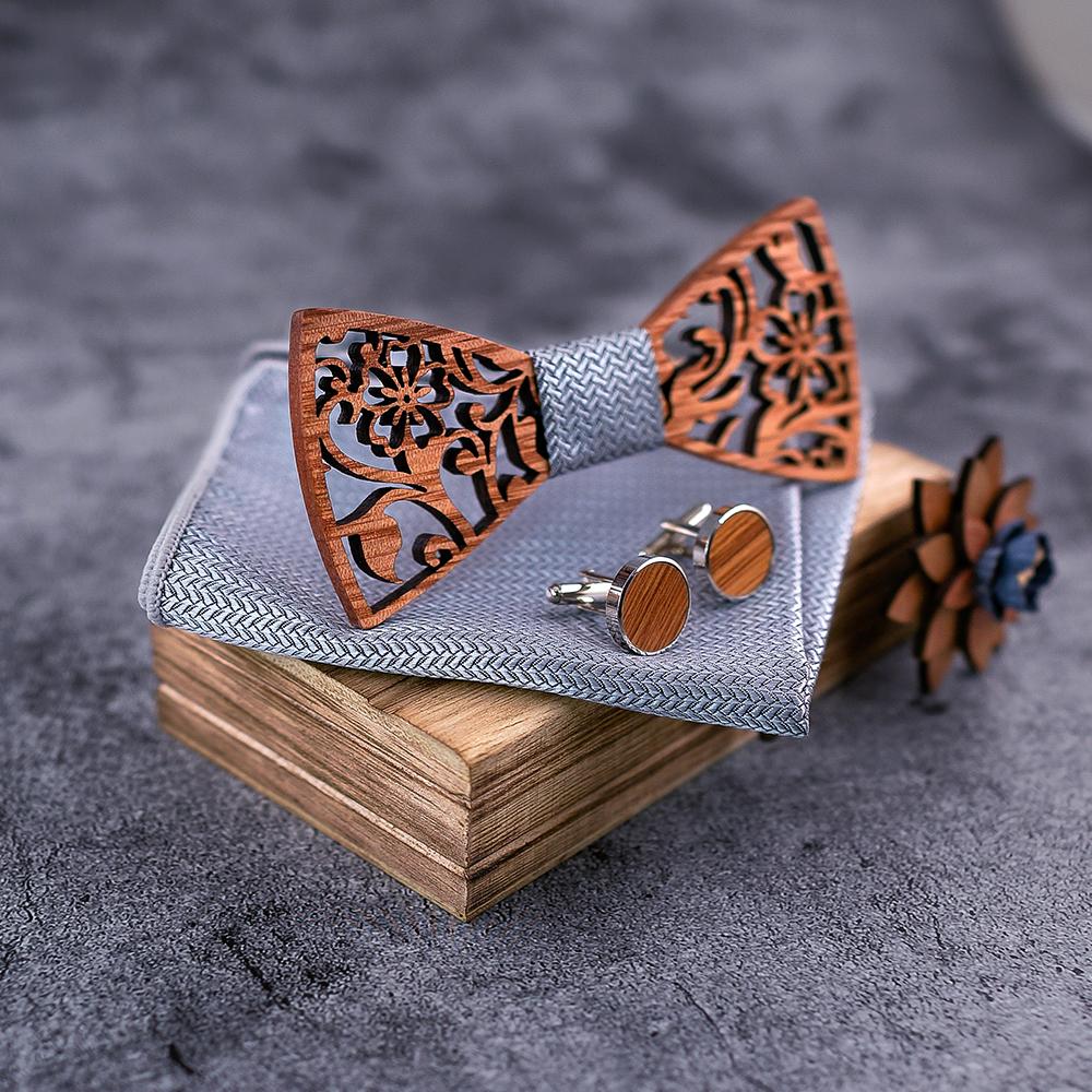 Изображение товара: Деревянные галстуки-бабочки деревянные Галстуки деревянные аксессуары ручной работы галстуки для мужчин галстук-бабочка деревянный галстук-бабочка