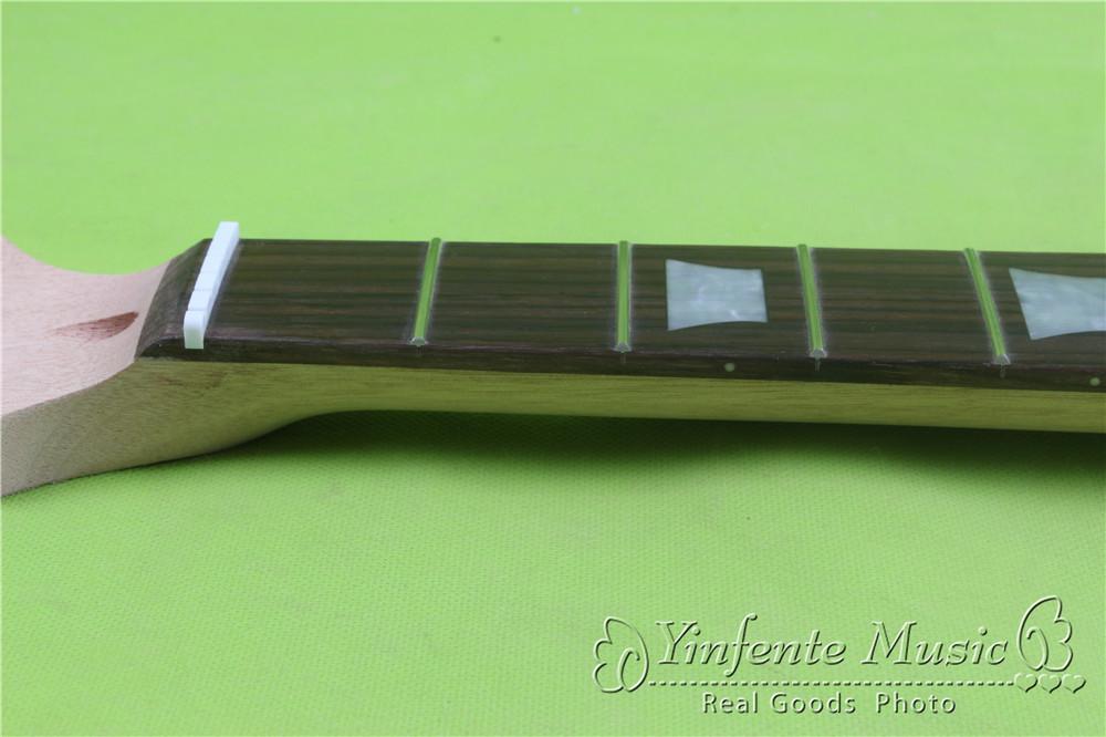 Изображение товара: Однотонная деревянная 15-ладовая НЕОБРАБОТАННАЯ гитара, гриф из палисандра, гриф для электрической гитары