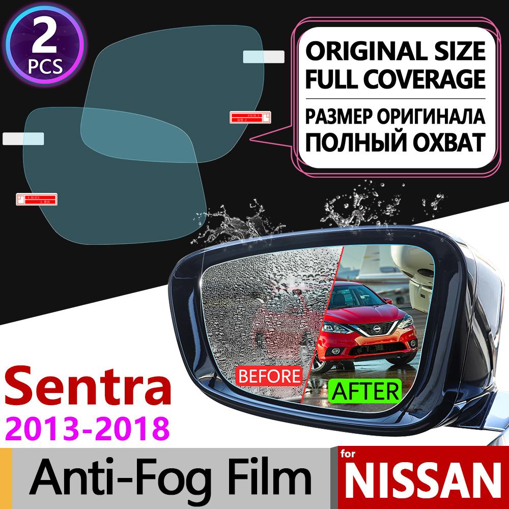 Изображение товара: Противотуманная пленка для Nissan Sentra 2013 ~ 2019 B17 с полным покрытием, противотуманная пленка для зеркала заднего вида, противотуманные пленки, автомобильные аксессуары 2014 2015 2016 2017