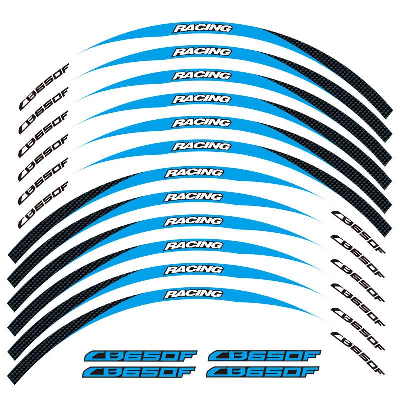 Изображение товара: Хит продаж, наклейки для переднего и заднего края мотоцикла, наклейки на колеса, отражающие водонепроницаемые 17 дюймовые наклейки для Honda CB650F
