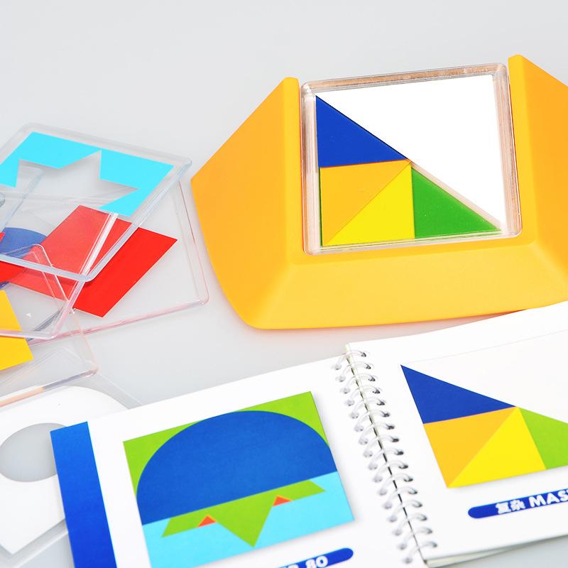 Изображение товара: 100 Challenge игра-головоломка с цветным кодом Tangram головоломка доска игрушка-головоломка дети развивают логику пространственные навыки мышления игрушка