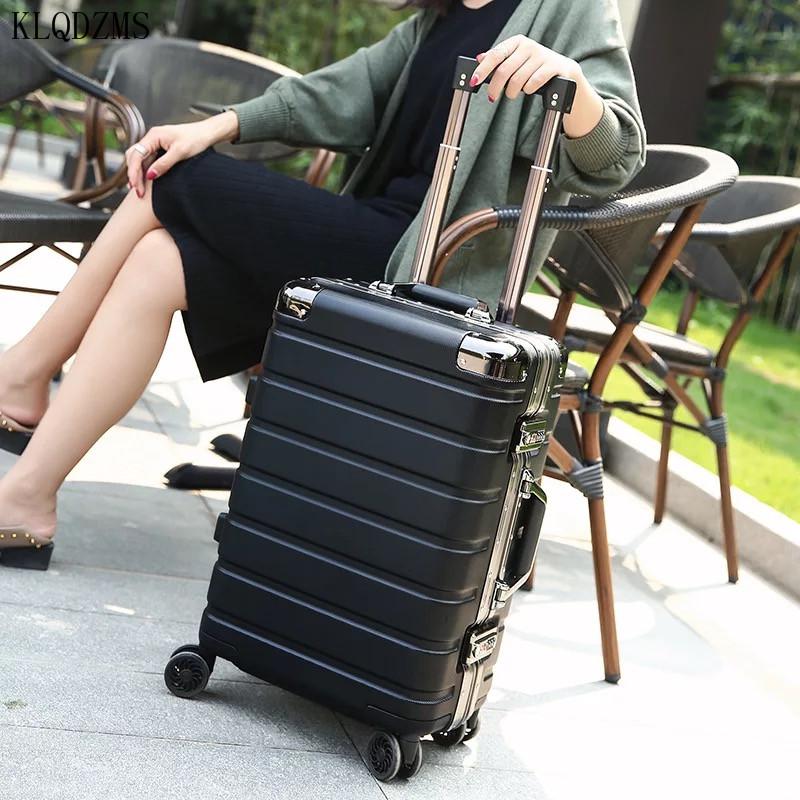 Изображение товара: Дорожный чемодан на колесах KLQDZMS 20/24 дюйма с алюминиевой рамой