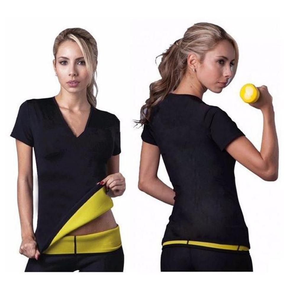 Изображение товара: Women Vest Control Elastic T-shirt Stretch Neoprene Top Slimming Vest Body Shaper