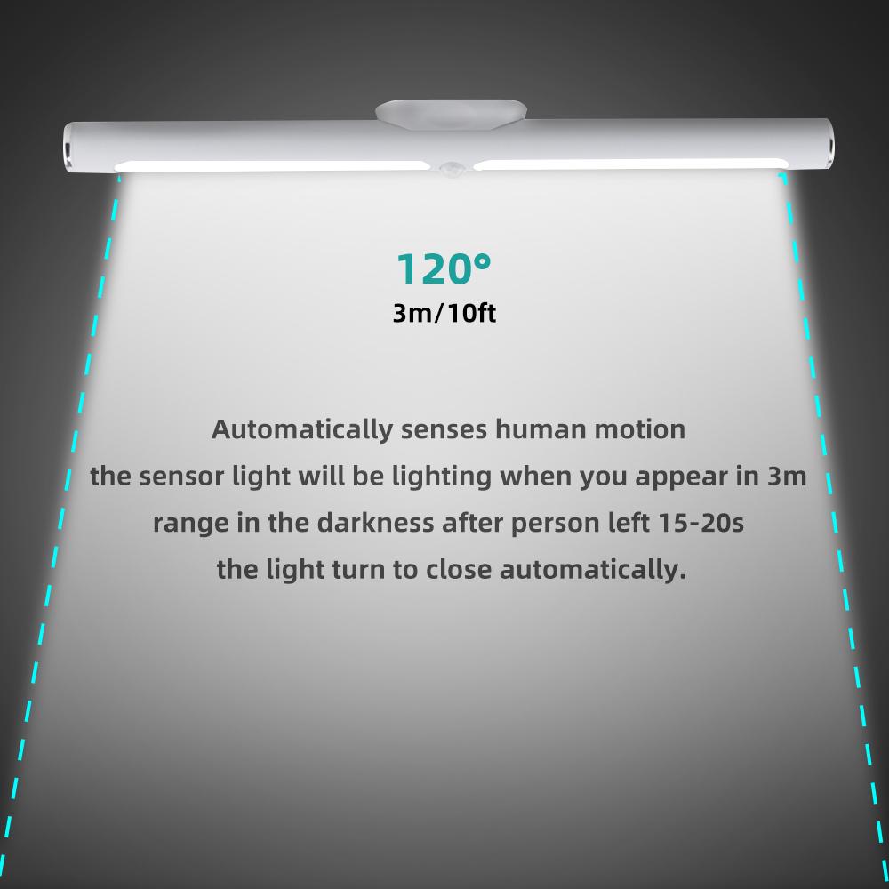 Изображение товара: Светодиодная подсветка под шкаф датчик движения 30 см 22 светодиода сенсорный контроль PIR USB Перезаряжаемый светодиодный шкаф кухонный ночник с батареей