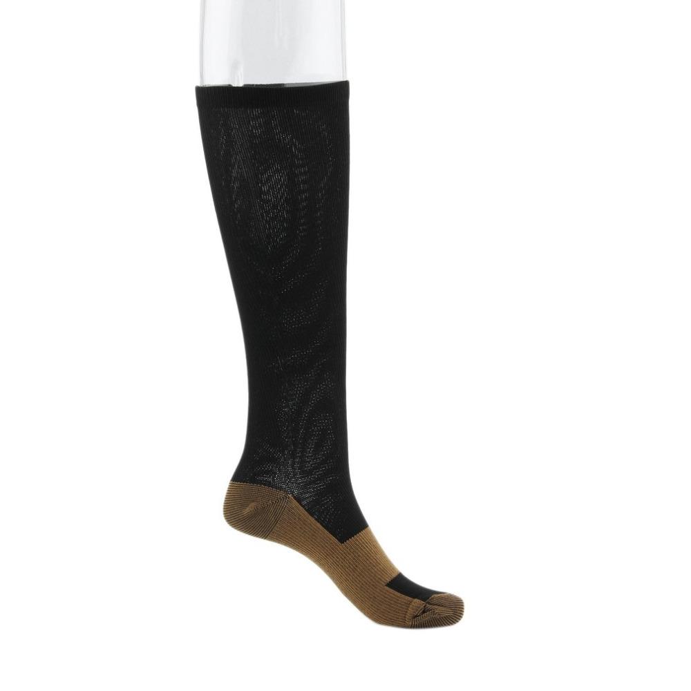 Изображение товара: Чудесные медные Спортивные Компрессионные носки унисекс, компрессионные носки против усталости, облегчение боли в ступнях, мягкие Волшебные поддерживающие носки