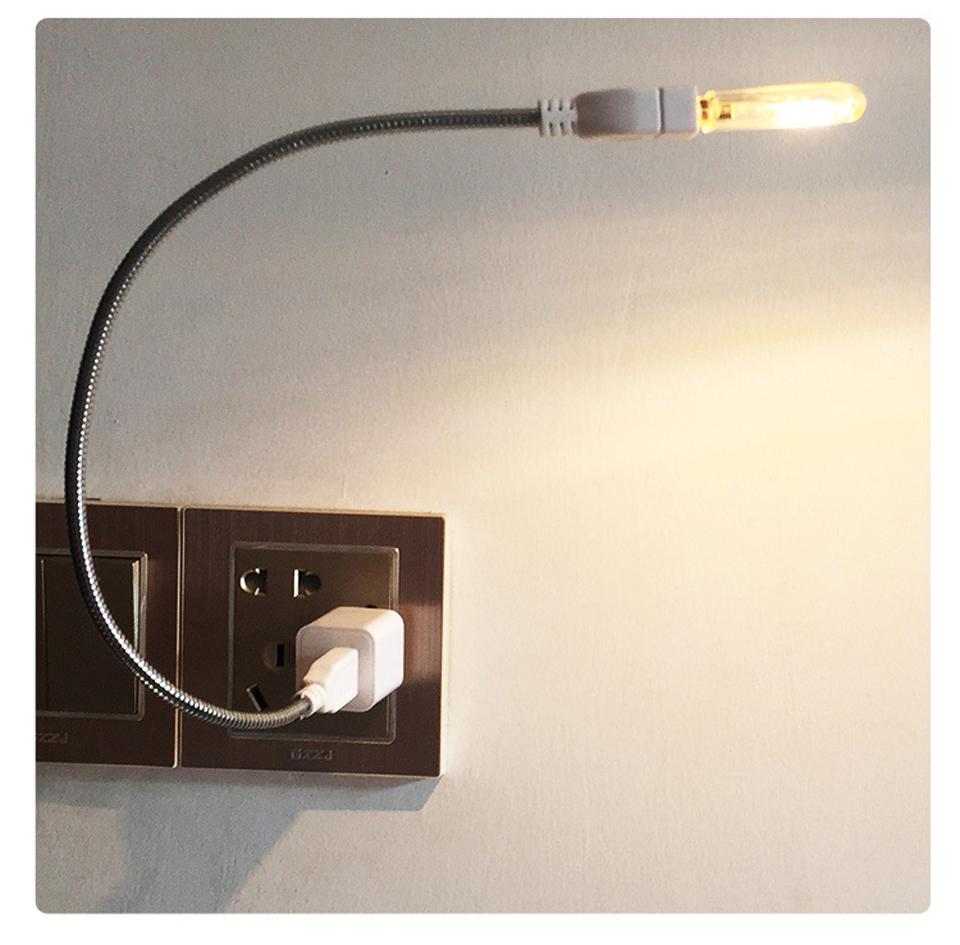 Изображение товара: Мини-портативный USB настольная лампа светодиодный книжный светильник удлинитель лампы для чтения s DC5V 1,5 Вт 4 Вт 12 Вт лампа для внешнего аккумулятора ПК ноутбука